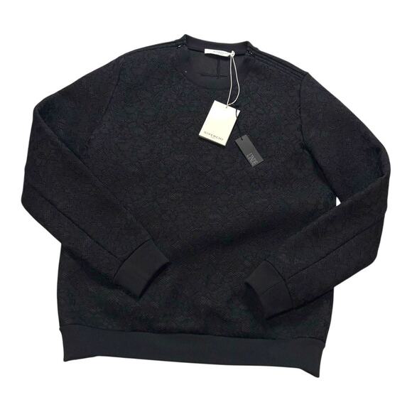 NWT Givenchy Sweater - Black Paisley Textured Print - Size 10 - Thick & Cozy - Picture 8 of 13